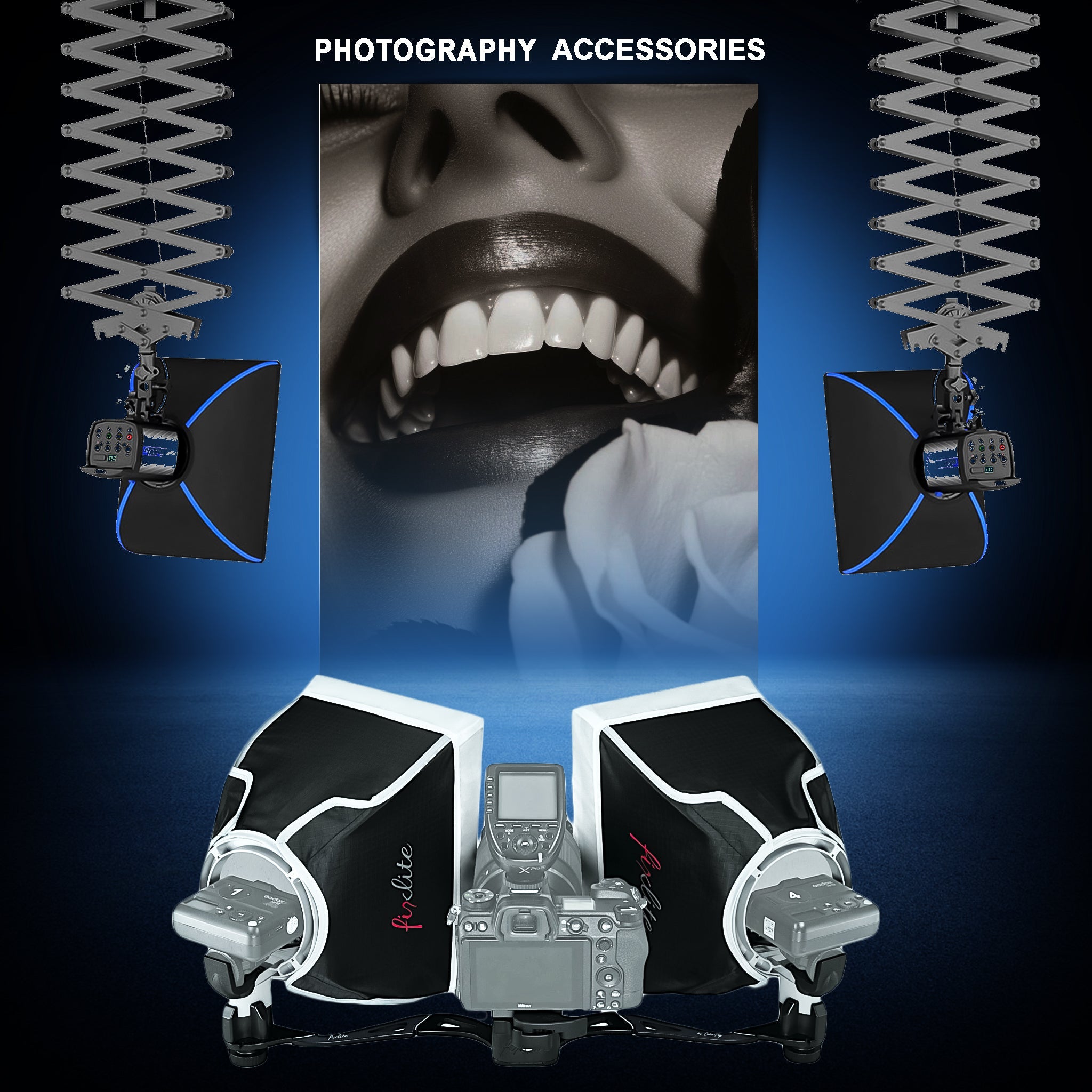 Softboxes and Flash lights Dental Photography