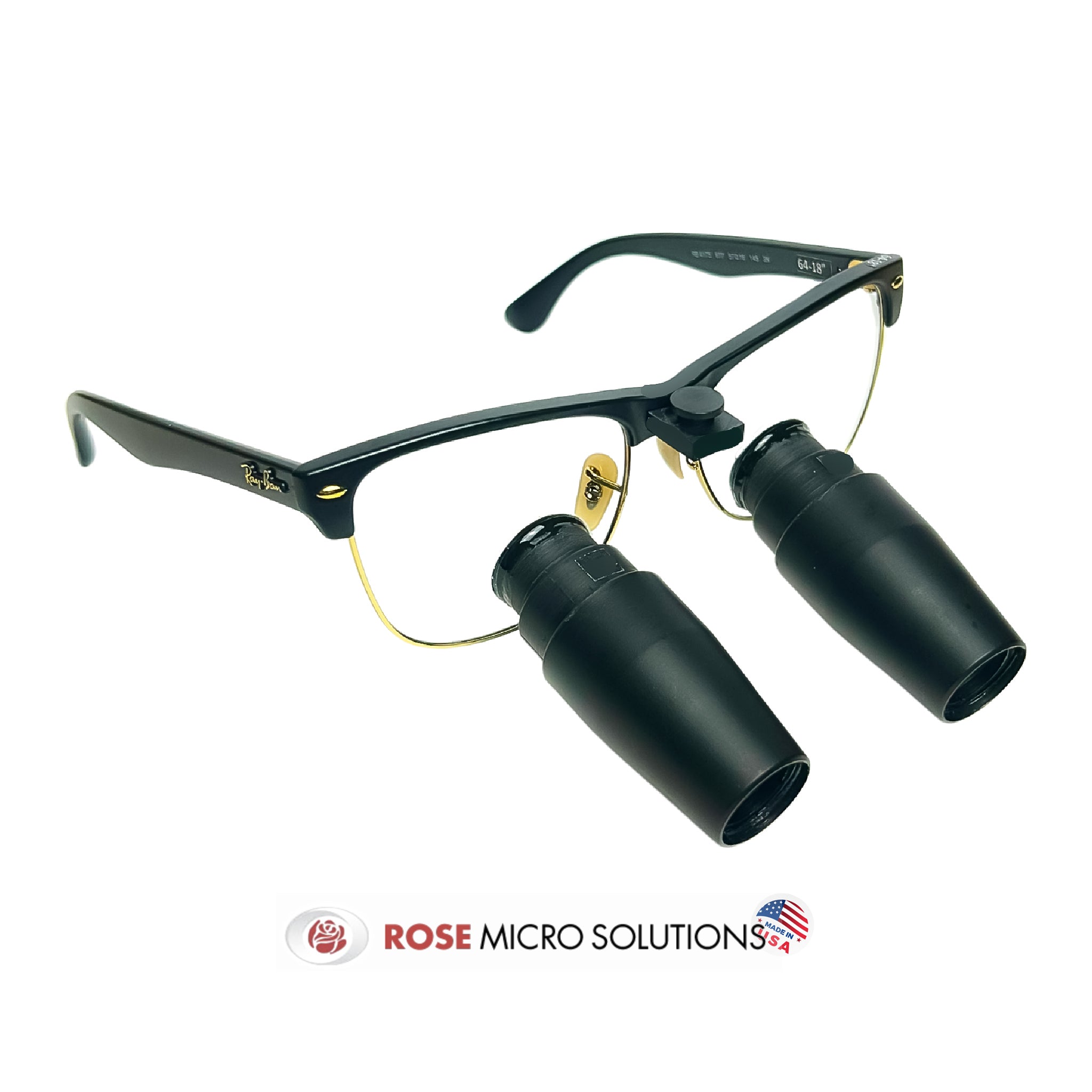 RayBan loupes (Club Master Frame Frame) 4.5X Expanded Field TTL from Rose Micro Solutions