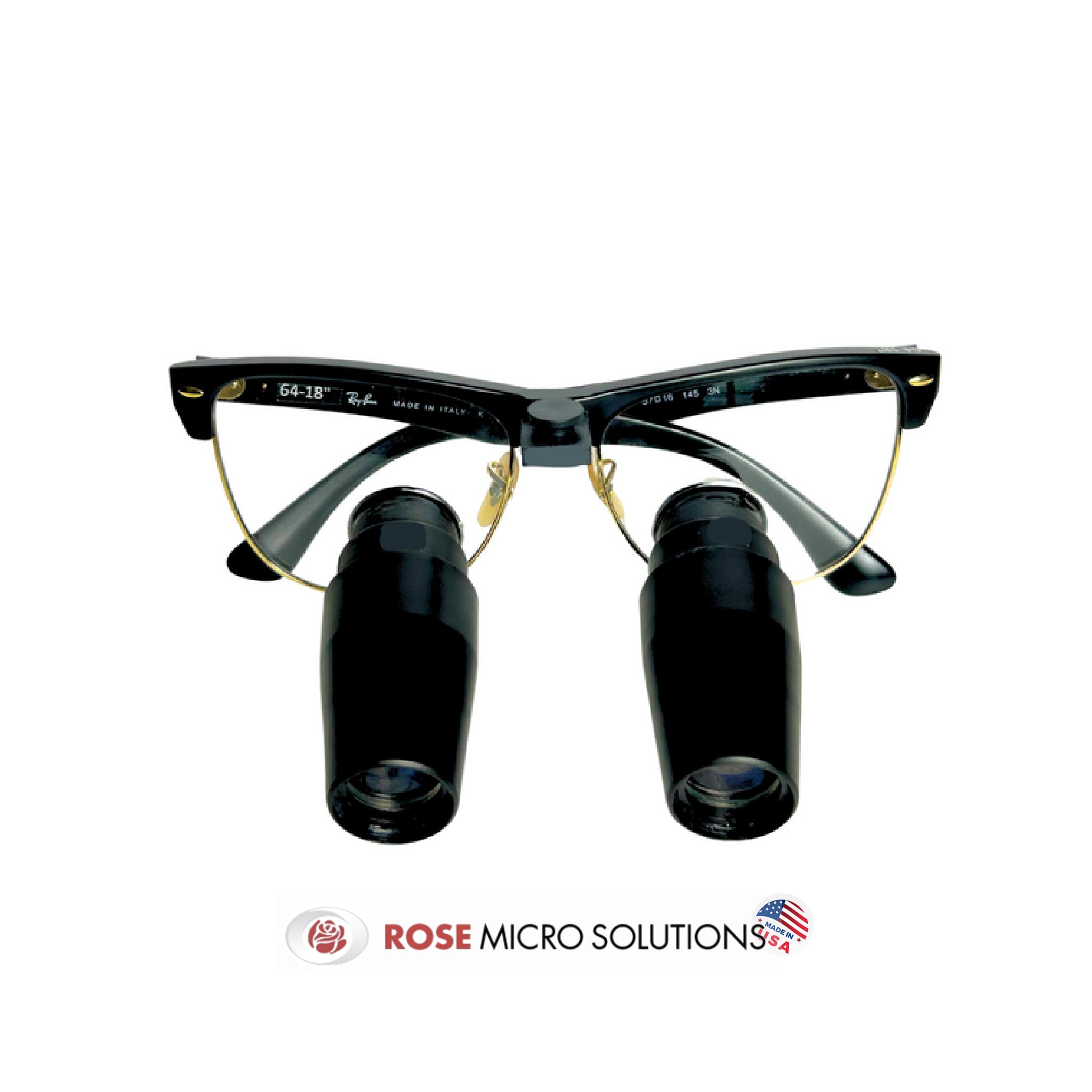 RayBan loupes (Club Master Frame Frame) 4.5X Expanded Field TTL from Rose Micro Solutions