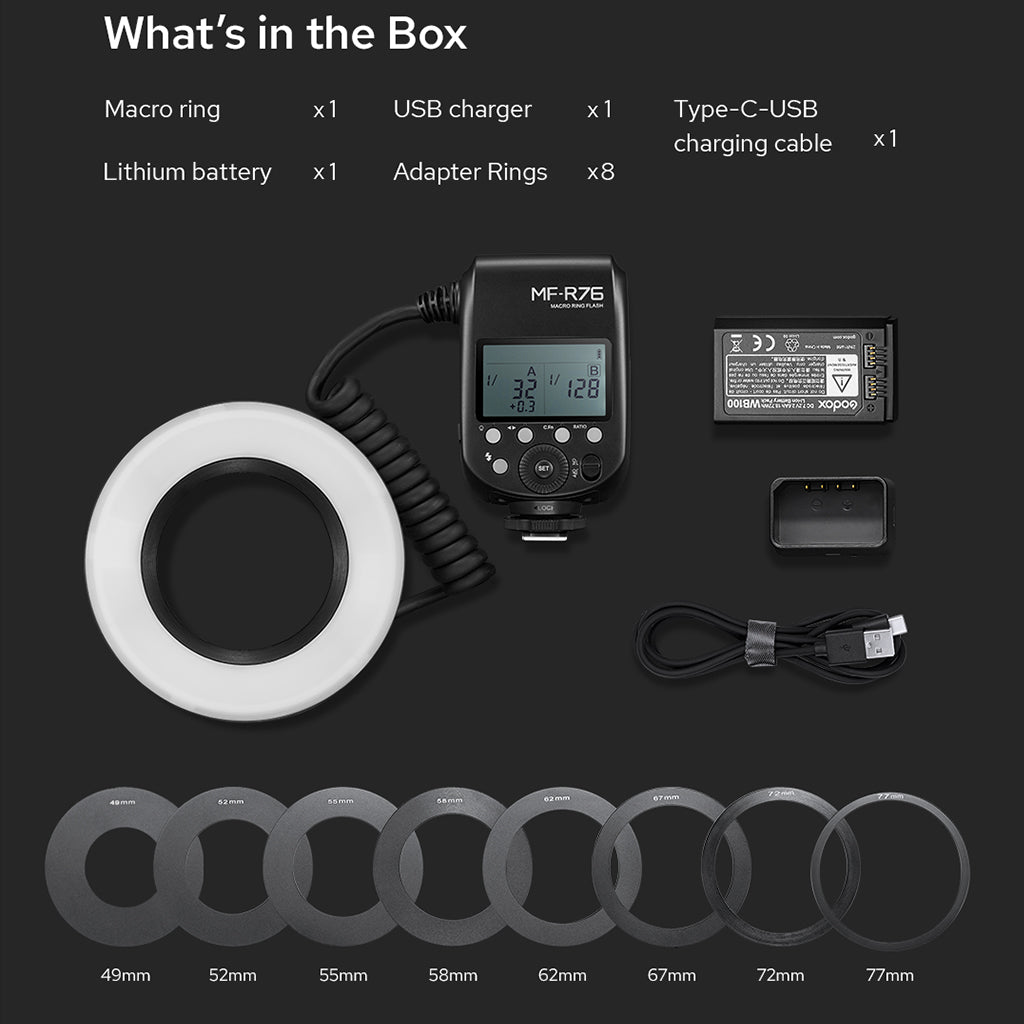 Godox Macro Ring flash TTL for Nikon Dental Photography