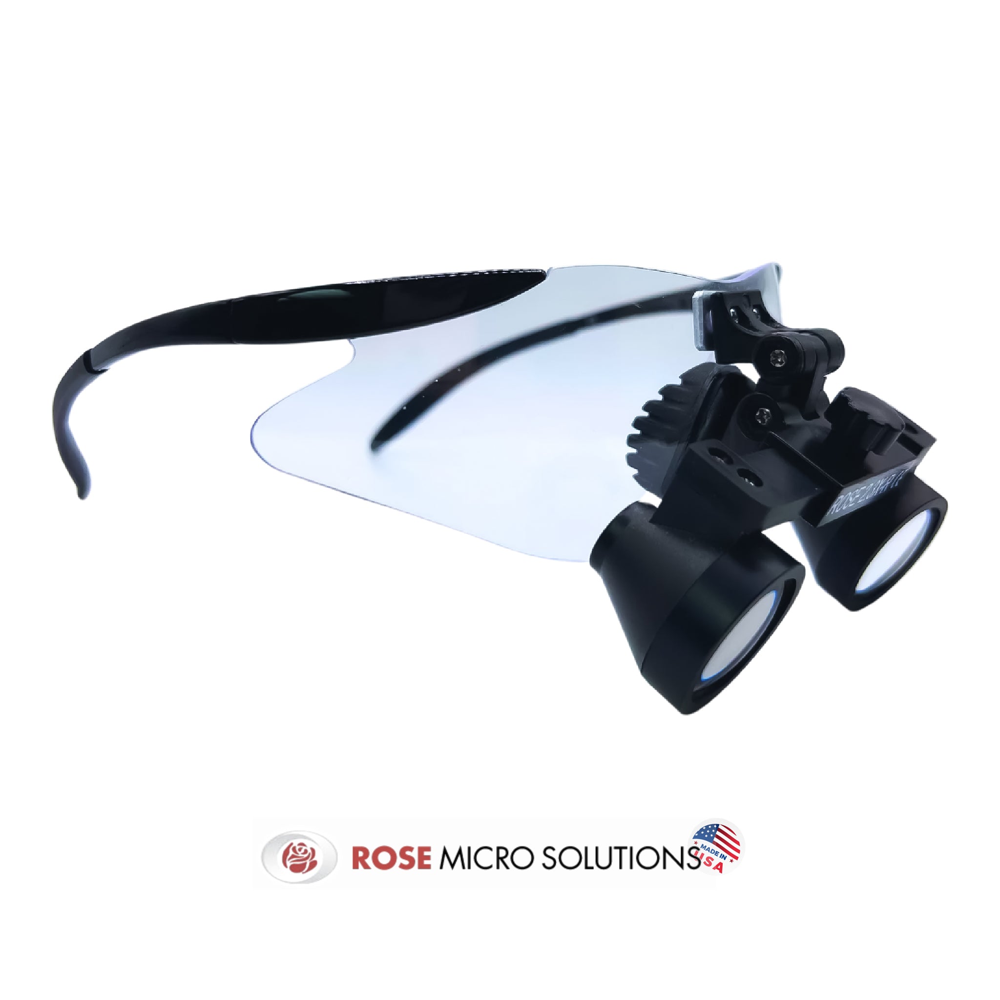 2.5X Magnification Waterproof Loupe on Rose Safety Frames from Rose Micro Solution