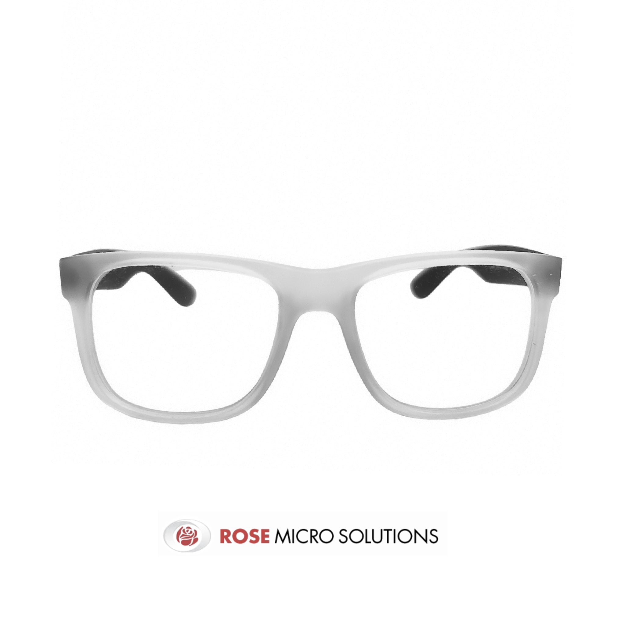 2.5X Magnification Loupe on Ray-Ban Justin Frame from Rose Micro Solutions